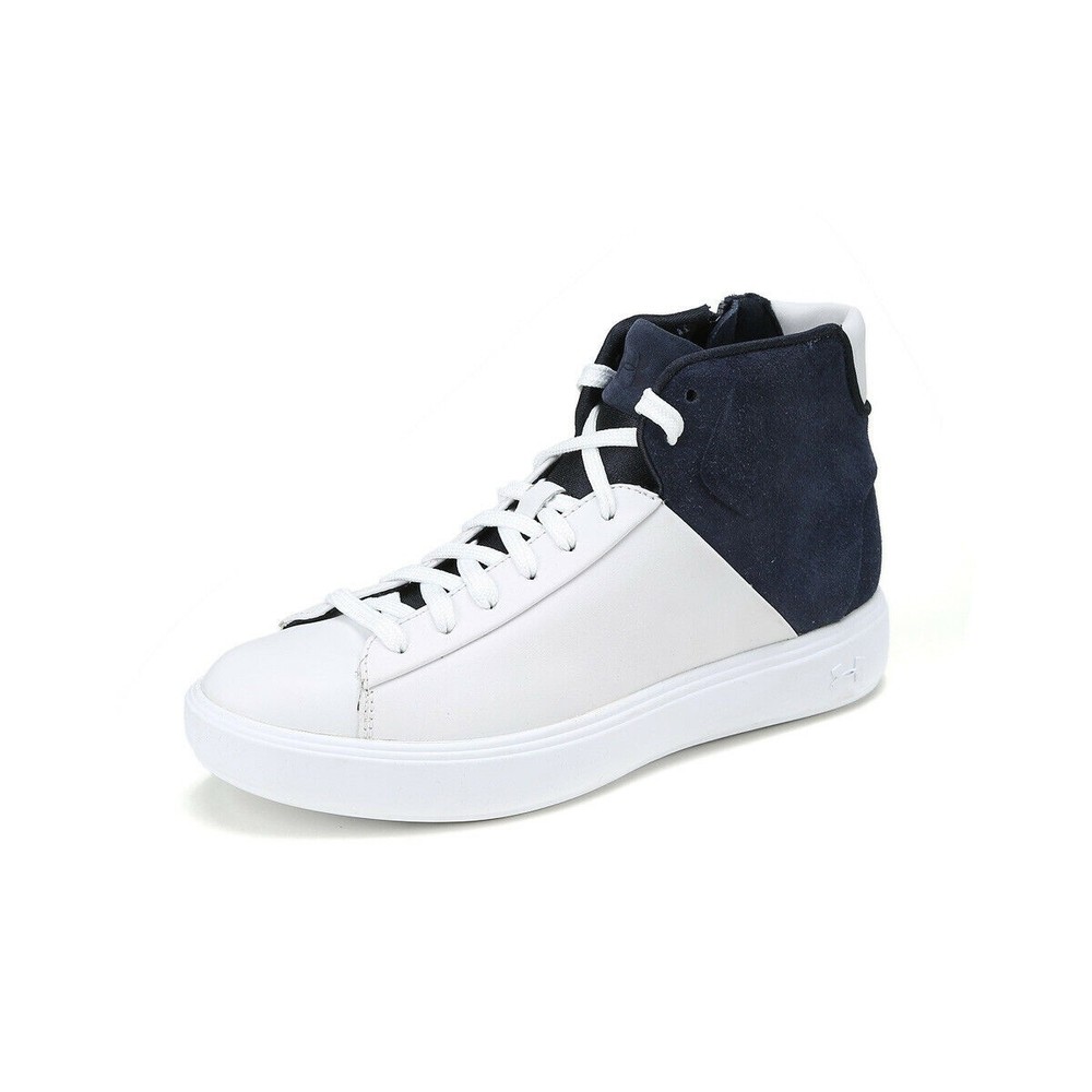UNDER ARMOUR UA Capeside Mid Leather Sportstyle Women's Size 6 White Blue Shoes